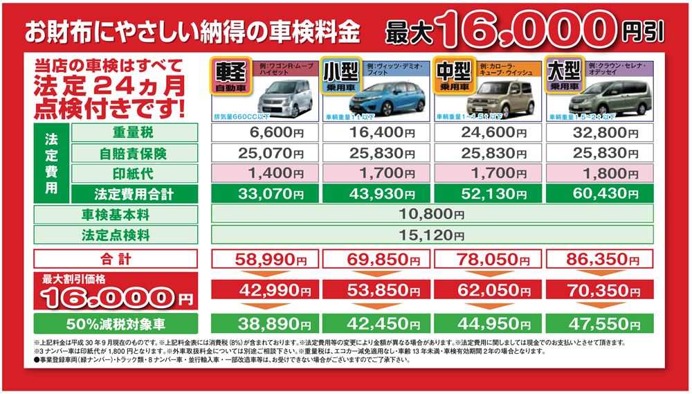 料金表